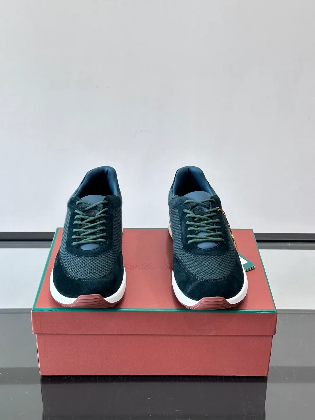 Men's men's shoes 💰p580 "Loro men's shoes 💰pian＊" Week End Walk series sports shoes, using exclusive raw materials, mesh upper + suede stitching, breathable and comfortable, rubber soles with strong grip, suitable for commuting and casual outings. Low-key high-end gray tone, versatile suit or casual wear, size: 39-44 (customized at 38.45.46)